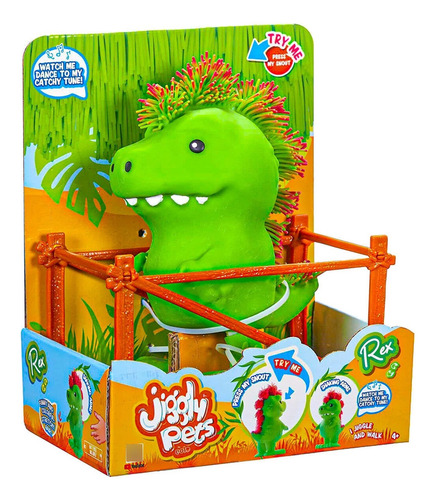 Jiggly Pets Rex Brinquedo Interativo Com Movimento E Sons Cor Verde