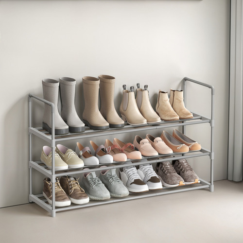 Songmics Zapatero De 3 Niveles 30 X 92 X 55 Cm Color Plateado