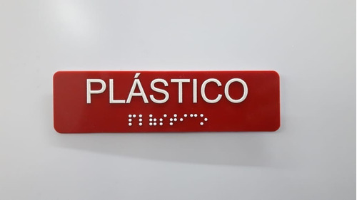 Placa Informativa Lixo Reciclável Braille E Relevo 