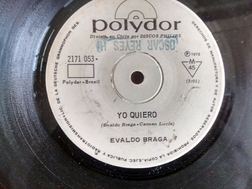 Vinilo Single De Evaldo Braga - Cuantas Veces ( P160