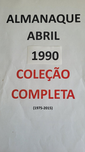 Almanaque Abril Coleção Completa -1990