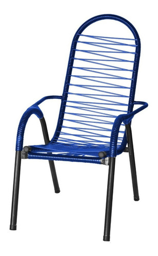 5 Cadeiras De Varanda De Área De Lazer Sacada Varanda Churra Cor Azul