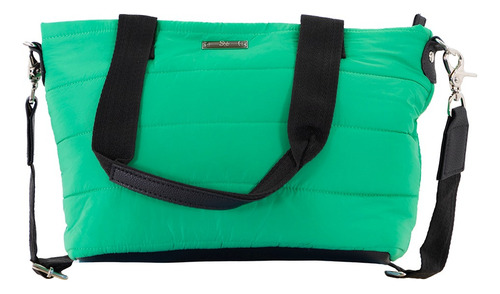 Bolsa Acolchada Para Mujer Tote Shyla Bolso Mediano Handbag Color Verde