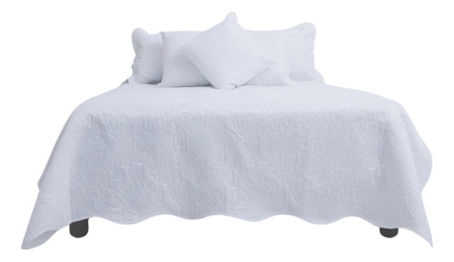 Edredon Ligero Colcha Ligera Doble Vista Adhed Textura Suave Color Blanco King Size Diseño De La Tela Blanco