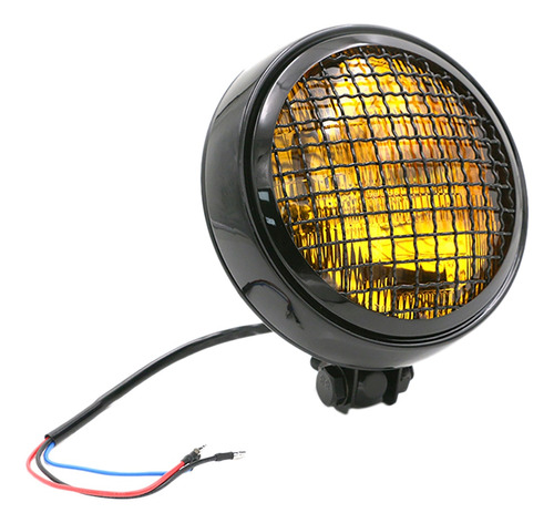 Led Universal Retro Vintage Negro+amarillo Con Luz De Parril