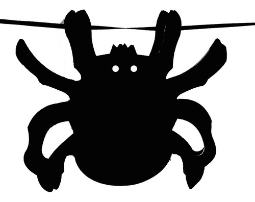 Imagem 3 de 4 de Bandeira Aranha Decorativa Tnt Halloween Festa Assustador