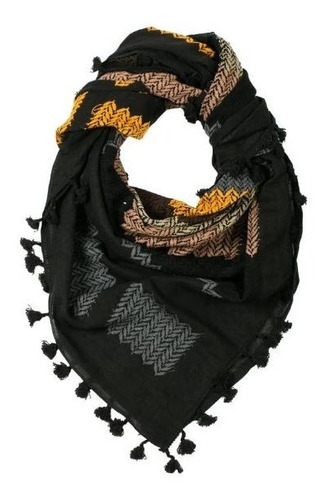 Hirbawi Kufiya Negro Y Colores - Exclusivo - Made Palestina