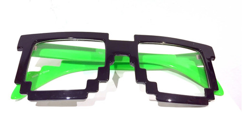 Lentes Geek Cool Negro Con Verde Nuevos 