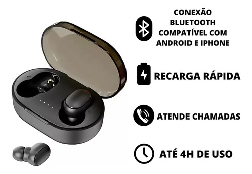 Audifonos Manos Libres A6s Tws Bluetooth Resistente Negro
