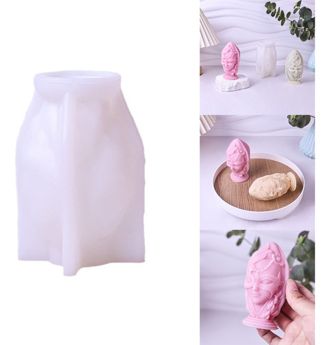 Molde De Silicona Face Candle 3d Para Mujer, Forma De Estatu