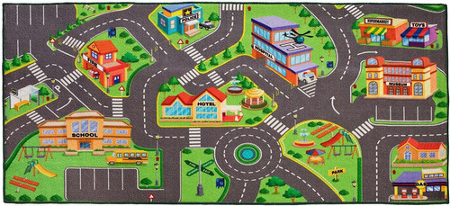 Alfombra Kids City Traffic Play Mat Para Salas De Juego...