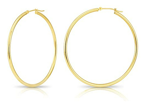 Aros Clásicos De Oro De 14k, 2'' De Diámetro