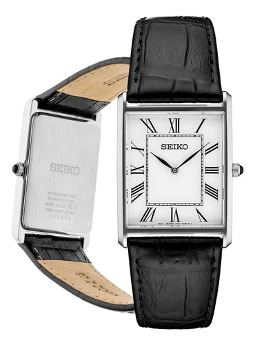 Reloj Seiko Swr049 Para Hombre - Esenciales - Esfera Blanca 