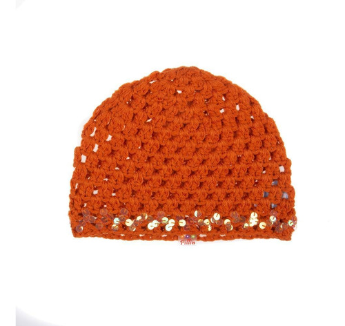 Gorro Bebe Niña Naranjo Pillin