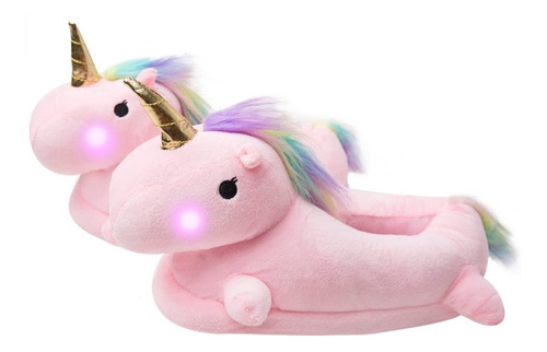 Pantuflas Unicornio Con Luces Led - Iluminaras 