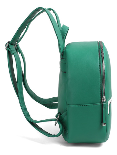 Bolsa Nautica Tipo Backpack Interior Amplio Acabado De Los Herrajes Níquel Color Verde Correa De Hombro Al Tono De La Bolsa Diseño De La Tela Liso
