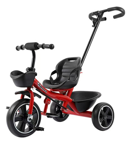 Triciclo Bici. Metálico Infantil 2 En 1 Con Cinturón Seg