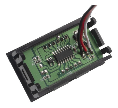 Imagem 3 de 5 de Mini Voltímetro Digital 12v Som Automotivo 3 Fios Com Remote