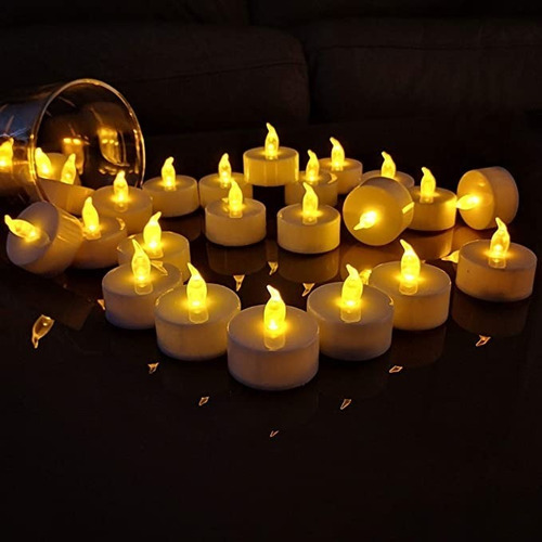 Imagen 2 de 4 de Velas Led Boda Cumpleaños Bar Cafe Altar Decoración Fiesta