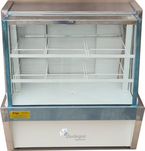 Vitrine Refrigerada 1,00mt Para Doces E Bolos C Estilo De Vidro Reto 220v