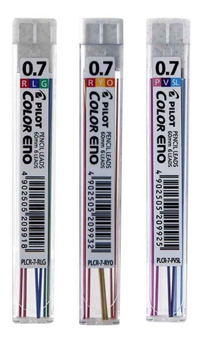 Grafite Colorido Color Eno Pilot 0,7mm Pilot (3 Un. 6 Cores)