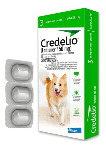 Credelio 11 - 22 Kg *3 Tabletas 