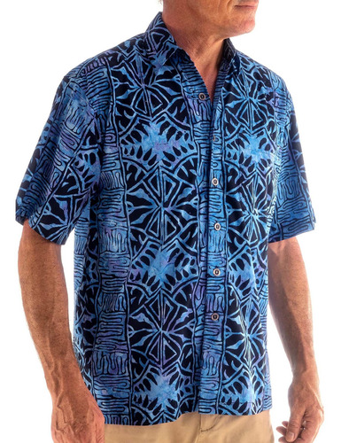 Johari West, Camisa Batik, Geomtrica, Bosque Tropical, Esti