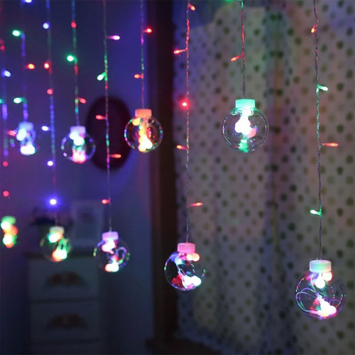 Pisca Pisca Natal 12 Bolas 3m Led 8 Modos Arvore De Natal