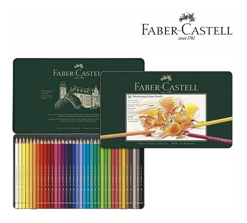 Lápis De Cor Profissional Polychromos 36 Cores Faber Castell