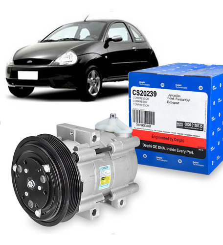Compressor Ar Ford Ka 1.0 1.6 2006 2007 Delphi