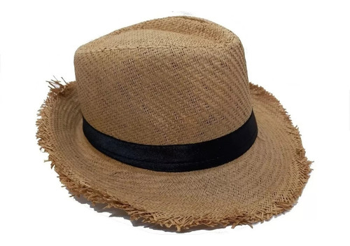 Sombrero Panama Panameño Rustico Con Cinta Negra Dandy