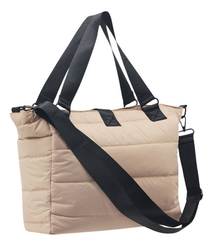 Cartera Alanis Amayra Q Acabado De Los Herrajes Negro Color Camel Correa De Hombro Negro Diseño De La Tela Lisa