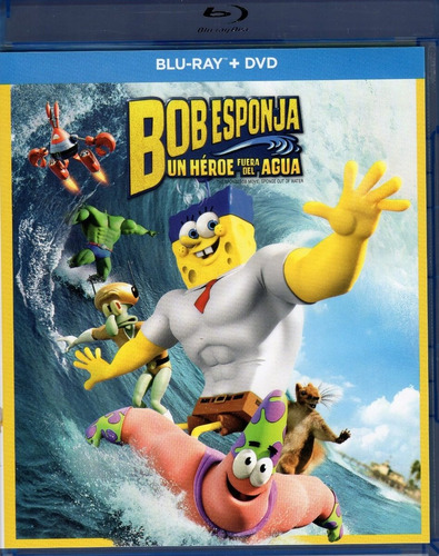 Bob Esponja Un Heroe Fuera Del Agua Pelicula Blu-ray + Dvd