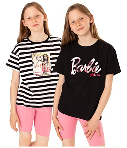Camiseta Barbie, Paquete De 2 Unidades, Logotipo De Muñeca P