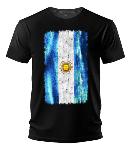 Remera Bandera Republica Argentina Dtg Premium