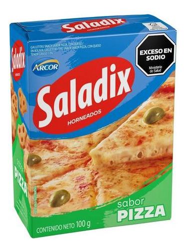 Pack X2u Saladix Sabor Pizza Snacks X 100 Gr