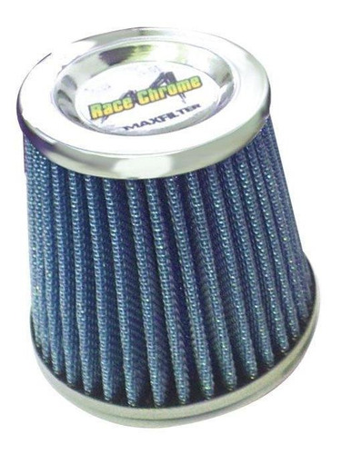 Filtro Esportivo Cônico Alumínio Azul Lavável 70mm Turbo