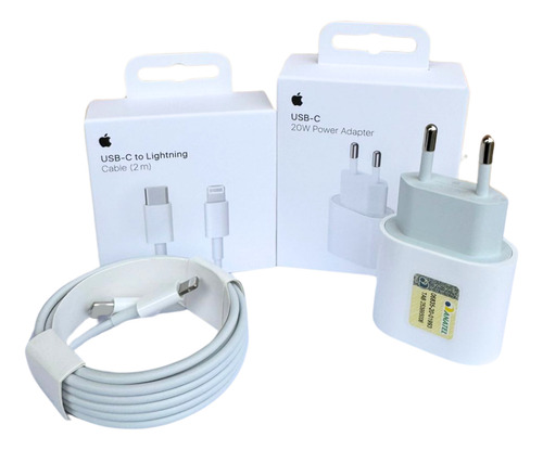 Carregador 20w + Cabo Tipo C Lightning Apple (2m) Original