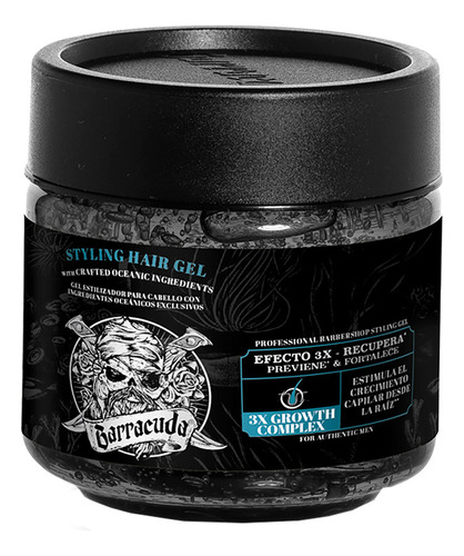 Barracuda styling hair gel para peinar growth complex 250g