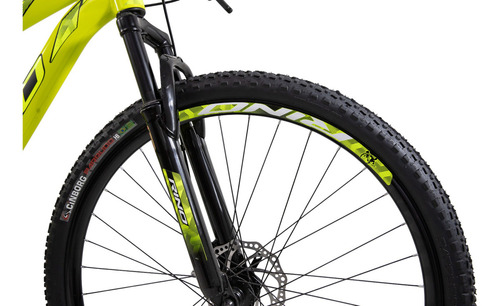Bicicleta Aro 29 Alumínio 24v Rino Start Mtb Disco Suspensão Cor Amarelo Neon Tamanho Do Quadro 19