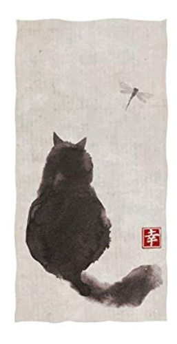 Naanle Black Fluffy Cat Watch Dragonfly En Papel Vintage Pin