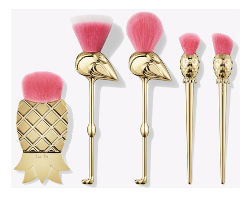 Set De 5 Brochas De Maquillaje Tarte Let's Flamingle Rosa