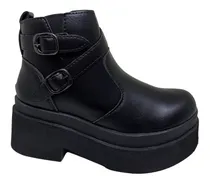 Comprar Botas Borcego Hebilla Mujer Plataforma Cierre Botineta Moda