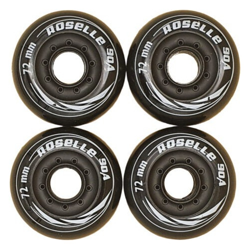 Ruedas Roselle S6 Negras Sin Rodamientos 72/90a Set 4 Unidad