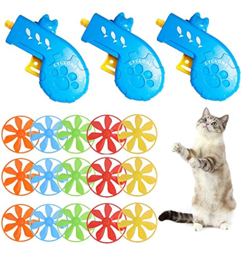 18 Piezas Cat Fetch Toy Con Colorido Juego De Hélices Volado