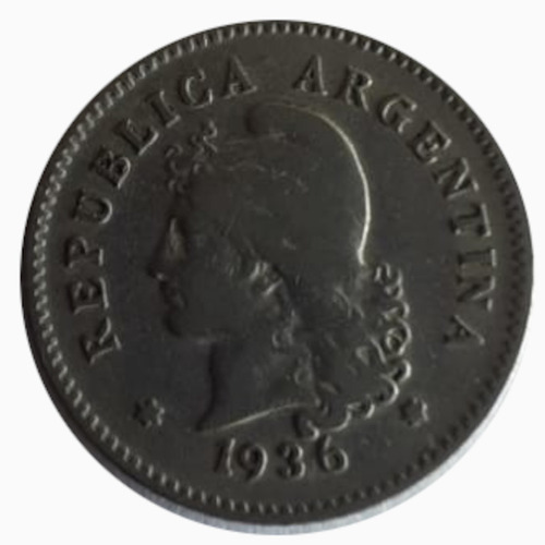 Moneda Argentina 1936 10 Centavos