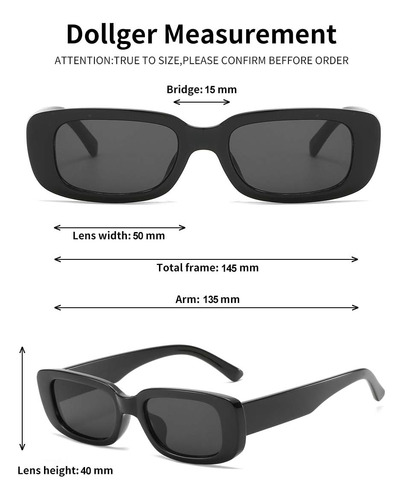 Gafas De Sol Rectangle Dollger Para Mujeres Gafas De Sol De