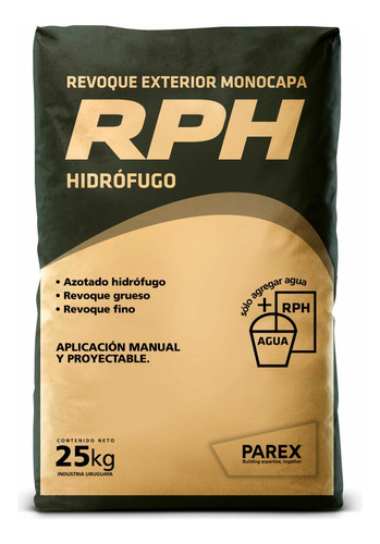 Rph Revoque 3 En 1 - Fibrado - Exterior 25kg