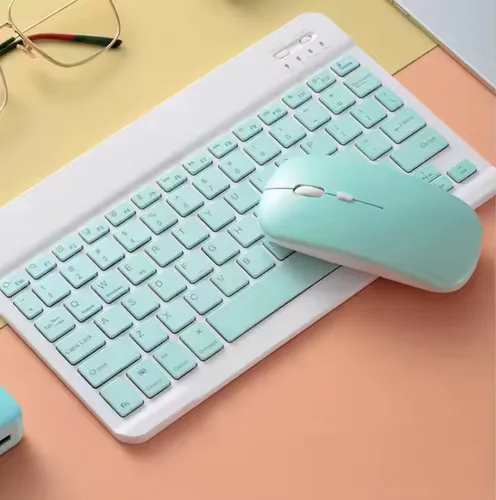 Combo De Teclado Y Mouse Inalambrico Bt + Obsequio Pad Mouse