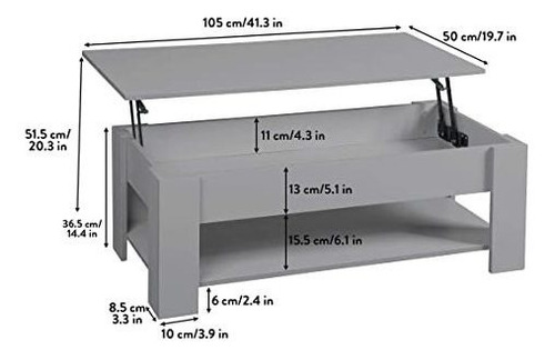 Home Bi Mesa De Centro Con Compartimento De Almacenamiento O